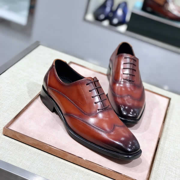 Spring And Summer New Berluti Brown Fashion Alessandro Demesure Lace-Up Men'S Business Shoes